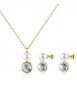 Set Collana e Orecchini Gioielli Brosway Limited Edition in acciaio dorato con perla di conchiglia ble37