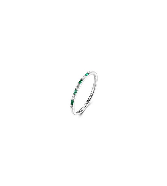 Anello veretta Gioielli Fancy by Brosway in argento zirconi verdi misura 18 FLG149E