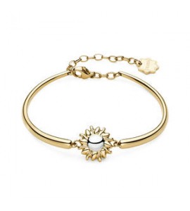 Bracciale Donna Gioielli Brosway Chakra in acciaio dorato semirigido Sole bhkb299