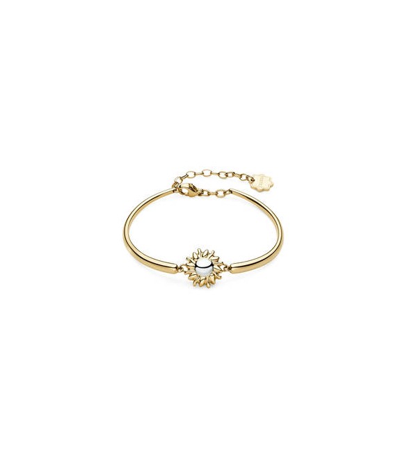 Bracciale Donna Gioielli Brosway Chakra in acciaio dorato semirigido Sole bhkb299