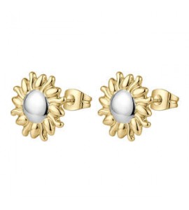 Orecchini Donna Gioielli Brosway Chakra in acciaio dorato con Sole BHKE205