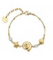 Bracciale Limited Edition Gioielli Brosway Chakra in acciaio dorato con stella marina BHKLE11