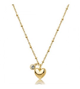 Collana Gioielli Brosway Chakra in acciaio dorato con Cuore BHKN194