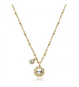 Collana Gioielli Brosway Chakra in acciaio dorato con Sole BHKN196