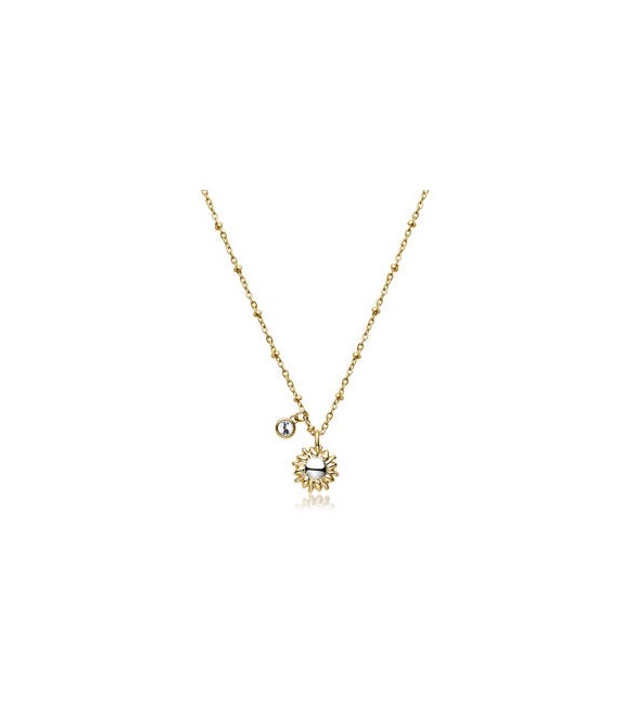 Collana Gioielli Brosway Chakra in acciaio dorato con Sole BHKN196