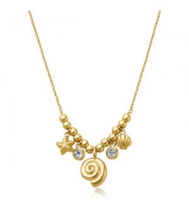 Collana Limited Edition Gioielli Brosway Chakra in acciaio dorato con stella marina BHKLE08