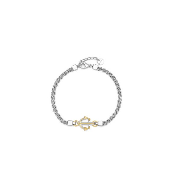 Bracciale Gioielli Brosway Seawolf in acciaio bicolore con Ancora BWF12