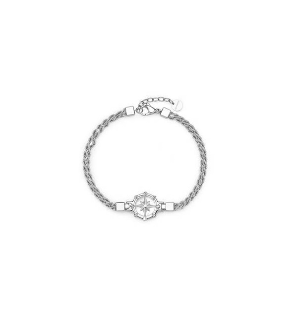 Bracciale Gioielli Brosway Seawolf in acciaio con Rosa dei venti BWF13