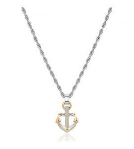 Collana Gioielli Brosway Seawolf in acciaio bicolore con Ancora BWF02