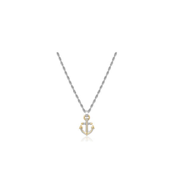Collana Gioielli Brosway Seawolf in acciaio bicolore con Ancora BWF02