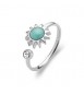 Anello Gioielli Sagapò Glowy in acciaio con sole azzurro misura 14 SGW31