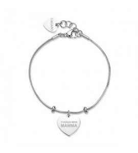 Bracciale Gioielli Sagapò Edizione Limitata in acciaio con Cuore e scritta Mamma SLE01