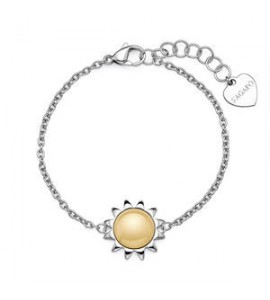 Bracciale Gioielli Sagapò Glowy in acciaio con sole dorato SGW12