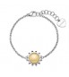 Bracciale Gioielli Sagapò Glowy in acciaio con sole dorato SGW12
