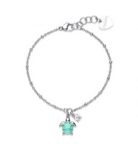 Bracciale Gioielli Sagapò Joyful in acciaio con tartaruga azzurra SJF15