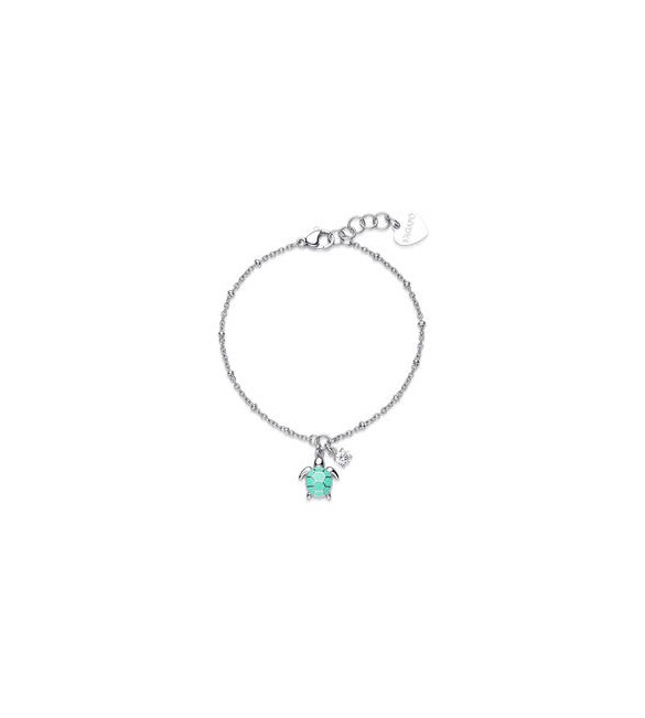 Bracciale Gioielli Sagapò Joyful in acciaio con tartaruga azzurra SJF15