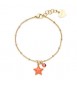 Bracciale Gioielli Sagapò Joyful in acciaio dorato con stella marina arancione SJF17