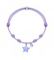 Bracciale Gioielli Sagapò Joyful in cordino viola con stella marina in acciaio SJF12