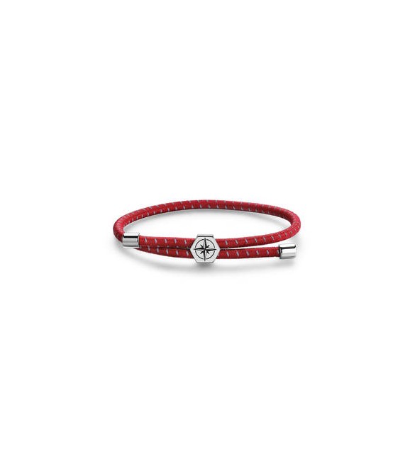 Bracciale Gioielli Sagapò Panama in cordino elastico bordeaux e rosa dei venti SPA37