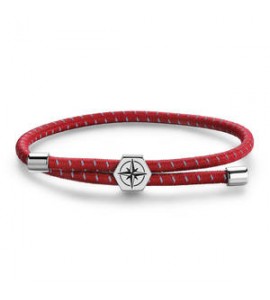 Bracciale Gioielli Sagapò Panama in cordino elastico bordeaux e rosa dei venti SPA37