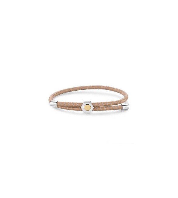 Bracciale Gioielli Sagapò Panama in cordino elastico sabbia e vite SPA39