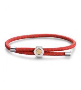 Bracciale Gioielli Sagapò Panama in cordino elastico terracotta e vite SPA40