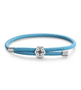 Bracciale Gioielli Sagapò Panama in cordino elastico verde petrolio e rosa dei venti SPA36
