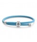 Bracciale Gioielli Sagapò Panama in cordino elastico verde petrolio e rosa dei venti SPA36