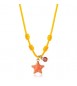 Collana Choker Gioielli Sagapò Joyful in cordino arancione con stella marina in acciaio SJF04