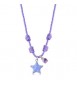 Collana Choker Gioielli Sagapò Joyful in cordino viola con stella marina in acciaio SJF02