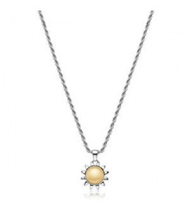 Collana Gioielli Sagapò Glowy in acciaio con sole giallo SGW01