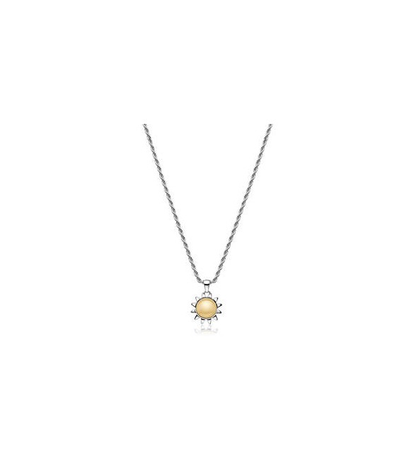 Collana Gioielli Sagapò Glowy in acciaio con sole giallo SGW01