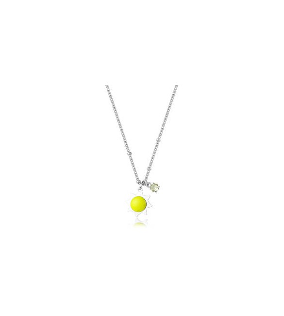 Collana Gioielli Sagapò Joyful in acciaio con sole giallo SJF06