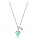 Collana Gioielli Sagapò Joyful in acciaio con tartaruga azzurra SJF05