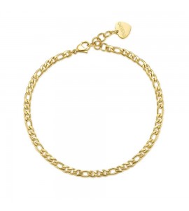 Cavigliera Donna Gioielli Sagapò Chunky in acciaio 316L pvd oro shk18