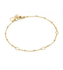 Cavigliera Donna Gioielli Sagapò Happy in acciaio 316L pvd oro shac35