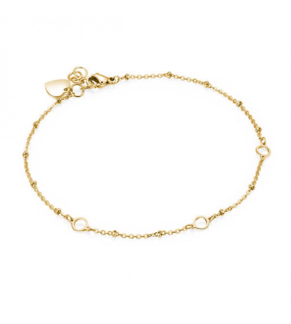 Cavigliera Donna Gioielli Sagapò Happy in acciaio 316L pvd oro shac35