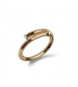 Bracciale rigido Unoaerre Tubogas contrarié dorato 2847