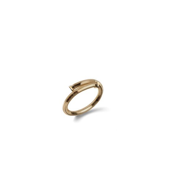 Bracciale rigido Unoaerre Tubogas contrarié dorato 2847