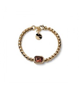 Bracciale Unoaerre Joya dorato cristallo marrone 2821