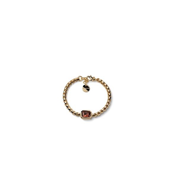 Bracciale Unoaerre Joya dorato cristallo marrone 2821