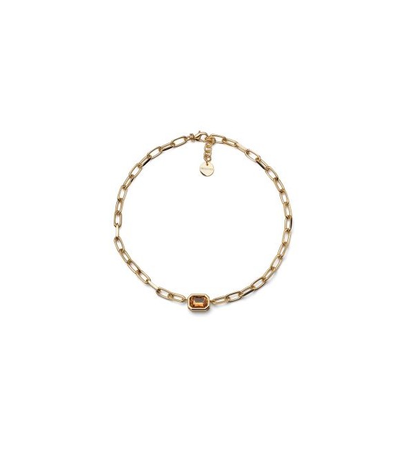 Collana Unoaerre Joya dorato cristallo giallo 2831