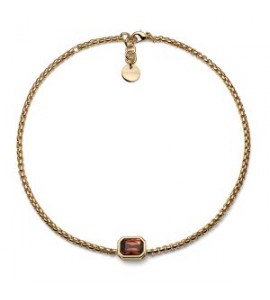 Collana Unoaerre Joya dorato cristallo marrone 2830