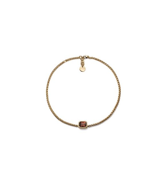 Collana Unoaerre Joya dorato cristallo marrone 2830