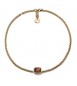 Collana Unoaerre Joya dorato cristallo marrone 2830
