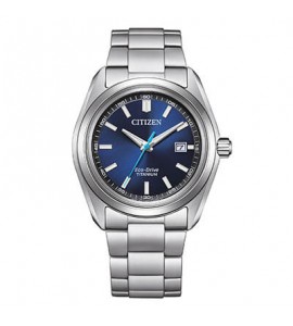 Orologio Solo Tempo Uomo Citizen Eco Drive Super Titanio 1900 blu aw1900-50l