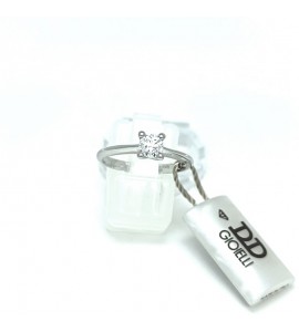 Anello Donna Gioielli Davite & Delucchi in Oro Bianco Solitario Diamante ct 0,25 aa003335 25s