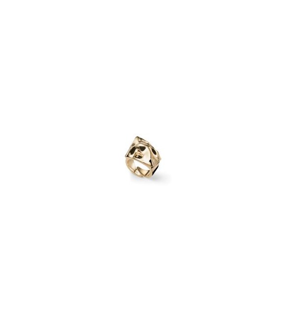 Anello Unoaerre Lux dorato stropicciato 2842