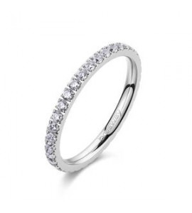 Anello Donna Gioielli Brosway Desideri in acciaio con zirconi bianchi misura 14 BEIA005B