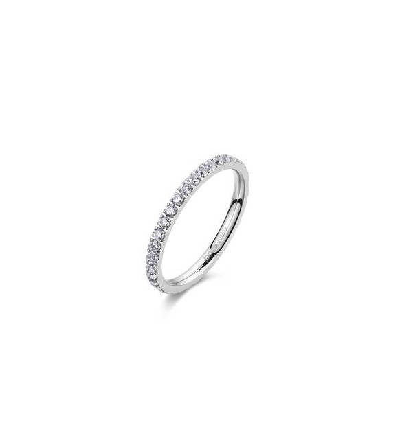 Anello Donna Gioielli Brosway Desideri in acciaio con zirconi bianchi misura 16 BEIA005C
